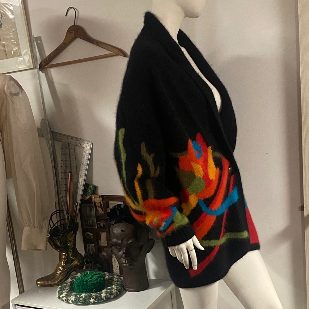 Rafaella Vintage 80s/90s Colorful Floral Women's Sweater - Picture 4 of 7